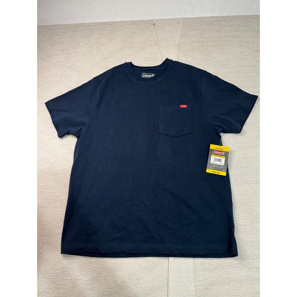 Coleman Mens Pocket T-Shirt Dark Denim Blue 100% Cotton SACS6C6844 Medium NWT